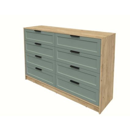 Kомод Тренд КТ-К157 (Дуб золотой ЛДСП/ Мята ЛМДФ) Ш1565 В1020 Г451 Kомод Тренд КТ-К157 (Дуб золотой ЛДСП/ Мята ЛМДФ) Ш1565 В1020 Г451